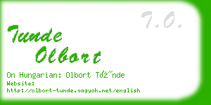 tunde olbort business card